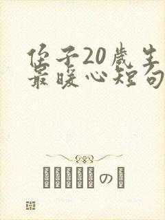 侄子20岁生日最暖心短句