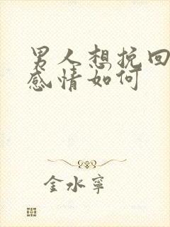 男人想挽回一段感情如何