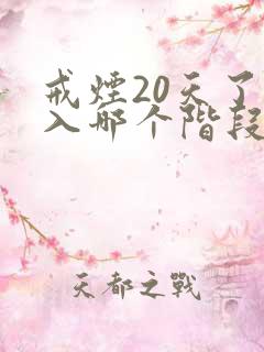 戒烟20天了进入哪个阶段了