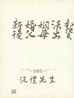 新婚姻法对于婚后父母出资买房的解读