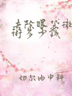 去除眼袋微创手术多少钱