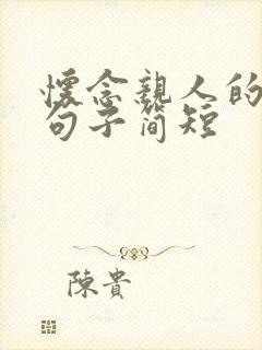 怀念亲人的唯美句子简短