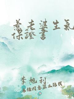 惹老婆生气了的保证书