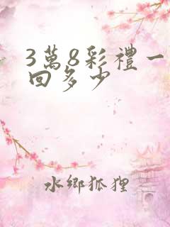 3万8彩礼一般回多少