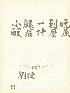 小腿一到晚上就酸痛什么原因