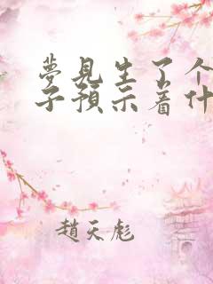 梦见生了个男孩子预示着什么意思