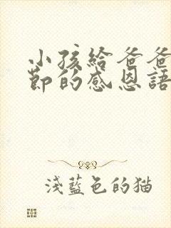 小孩给爸爸父亲节的感恩语