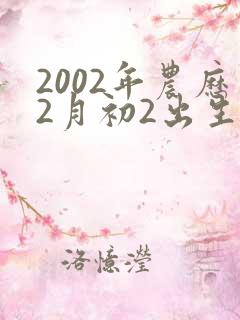 2002年农历2月初2出生的命运