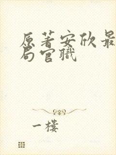 原著安欣最后结局官职