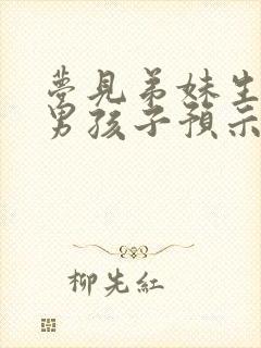 梦见弟妹生了个男孩子预示什么