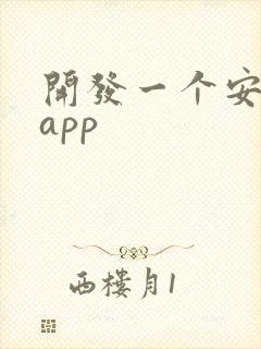 开发一个安卓的app