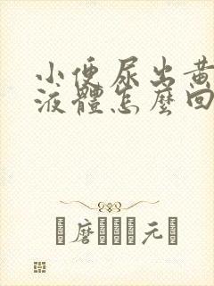 小便尿出黄粘稠液体怎么回事