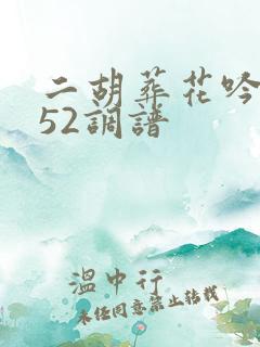 二胡葬花吟简谱52调谱