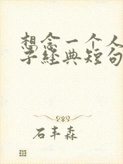 想念一个人的句子经典短句