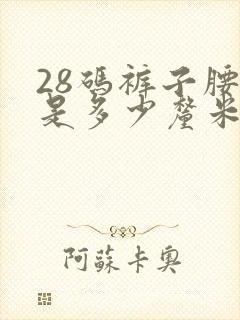 28码裤子腰围是多少厘米长