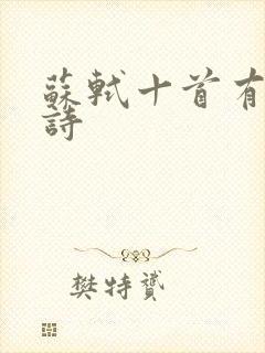 苏轼十首有名的诗