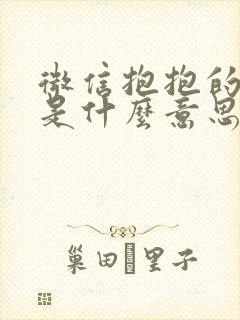 微信抱抱的表情是什么意思