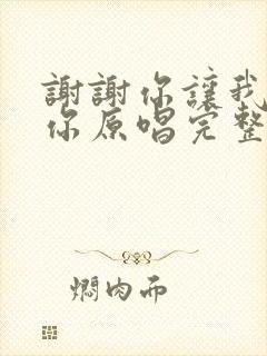 谢谢你让我遇上你原唱完整版