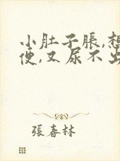 小肚子胀,想小便,又尿不出来是怎么回事