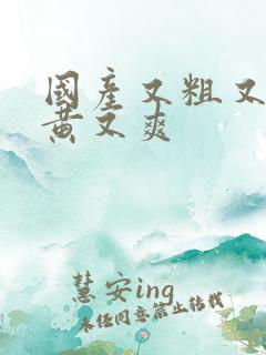 国产又粗又硬又黄又爽