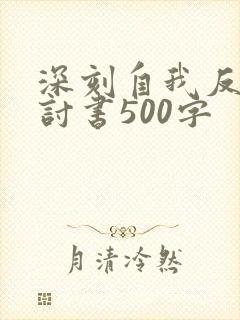 深刻自我反省检讨书500字