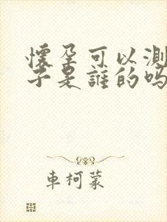 怀孕可以测出孩子是谁的吗