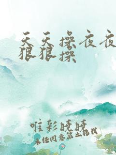 天天操夜夜操,狠狠操