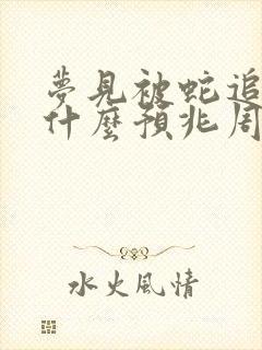 梦见被蛇追咬是什么预兆周公解梦