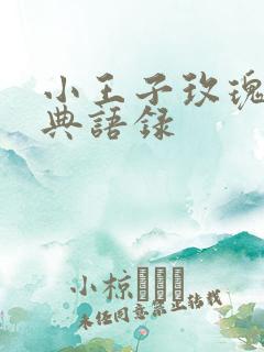 小王子玫瑰花经典语录