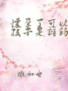 怀孕了可以查出孩子是谁的吗