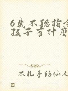 6岁不听指令的孩子有什么训练方法