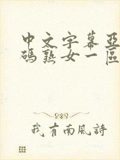 中文字幕亚洲乱码熟女一区二区