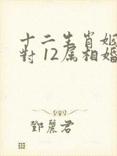 十二生肖姻缘配对 12属相婚配表