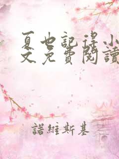 夏也记得小说全文免费阅读