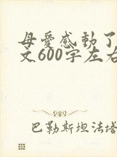 母爱感动了我作文600字左右