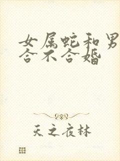 女属蛇和男属牛合不合婚