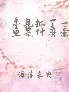 梦见抓了一条大鱼是什么意思周公解梦