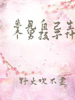 梦见自己生了一个男孩子什么预兆