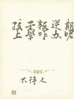 孩子叛逆期不爱上学咋办呢