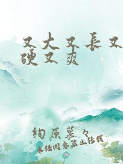 又大又长又粗又硬又爽