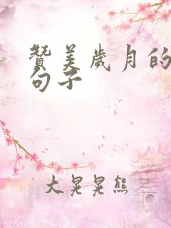 赞美岁月的经典句子