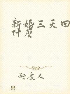 新婚三天回门带什么