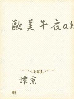 欧美午夜a级片