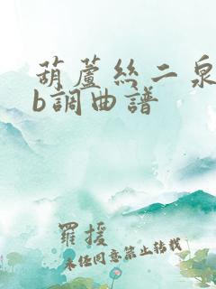 葫芦丝二泉吟降b调曲谱