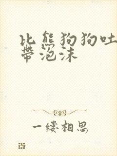 比熊狗狗吐黄水带泡沫