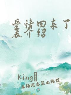 爱情回来了演员表介绍