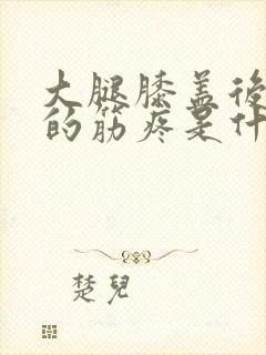 大腿膝盖后窝里的筋疼是什么原因