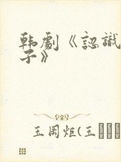 韩剧《认识的妻子》