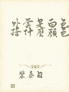 外套是白色的内搭什么颜色好看