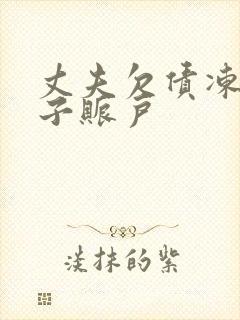 丈夫欠债冻结妻子账户